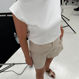 Cap Sleeve Jersey Tank - White