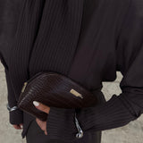 Cosmetic Bag - Chocolate Croc