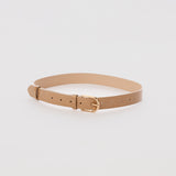 Classic Vegan Leather Belt - Camel Croc