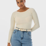 Classic Vegan Leather Belt - Ecru Croc