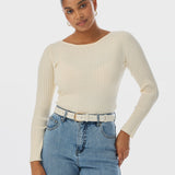Classic Vegan Leather Belt - Ecru