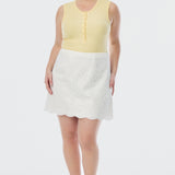 Broderie Anglaise Mini Skirt - White