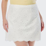 Broderie Anglaise Mini Skirt - White