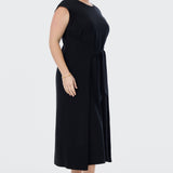 Cap Sleeve Jersey Dress - Black