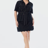 Broderie Anglaise Mini Skirt - Black
