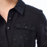 Broderie Anglaise Dress - Black