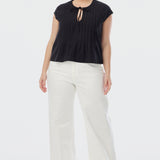 Pintuck Top - Black