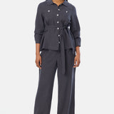 Panelled Jacket - Charcoal