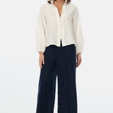 Gathered Sleeve Shirt - Off White