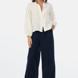 Gathered Sleeve Shirt - Off White