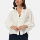 Gathered Sleeve Shirt - Off White