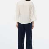Gathered Sleeve Shirt - Off White