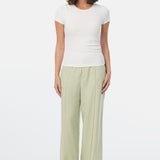 Gathered Short Sleeve Top - White