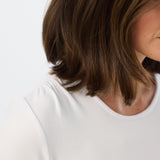 Gathered Short Sleeve Top - White