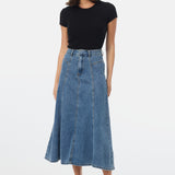 Denim Skirt - Mid Blue Wash