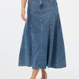 Denim Skirt - Mid Blue Wash