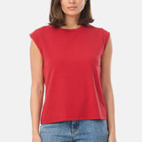 Cap Sleeve Jersey Tank - Crimson