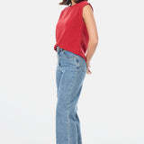 Cap Sleeve Jersey Tank - Crimson