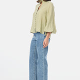 Gathered Sleeve Shirt - Sage