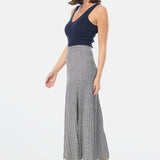 Rib Knit Skirt - Navy Marl