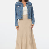 Rib Knit Skirt - Almond Marl