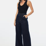 V-Neck Knit Tank - Black