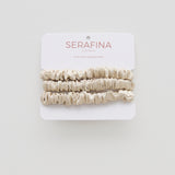 Silk Slim Scrunchies - Champagne