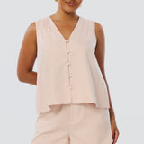 V-Neck Swing Top - Pink Clay (Pre Order)