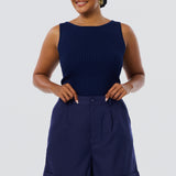 Cuffed Shorts - Indigo Blue (Pre Order)