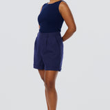 Cuffed Shorts - Indigo Blue (Pre Order)