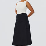 Cargo Midi Skirt - Black (Pre Order)