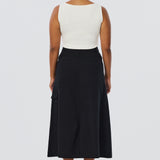 Cargo Midi Skirt - Black (Pre Order)