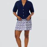 Crochet Short Sleeve Shirt - Indigo Blue (Pre Order)