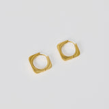 Square Hoop Earrings - Gold