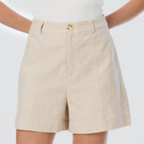 Adjustable Waist Shorts - Oatmeal