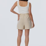 Adjustable Waist Shorts - Oatmeal