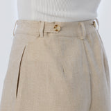 Adjustable Waist Shorts - Oatmeal