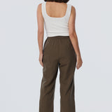 Adjustable Hem Pants - Dark Olive