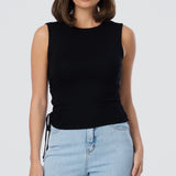 Drawstring Top - Black