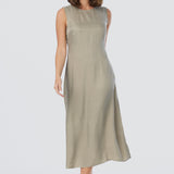 Sleeveless Slip Dress - Dusty Olive