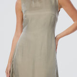 Sleeveless Slip Dress - Dusty Olive