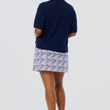 Crochet Short Sleeve Shirt - Indigo Blue (Pre Order)