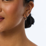 Square Hoop Earrings - Silver