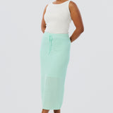 Crochet Straight Midi Skirt - Mint (Pre Order)