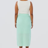 Crochet Straight Midi Skirt - Mint (Pre Order)