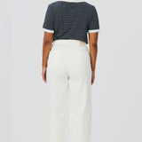 Regular Contrast T-Shirt - Navy / White Stripe (Pre Order)