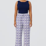 Elastic Waist Pants - Blue Mosaic (Pre Order)