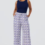 Elastic Waist Pants - Blue Mosaic (Pre Order)