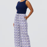 Elastic Waist Pants - Blue Mosaic (Pre Order)