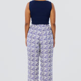 Elastic Waist Pants - Blue Mosaic (Pre Order)